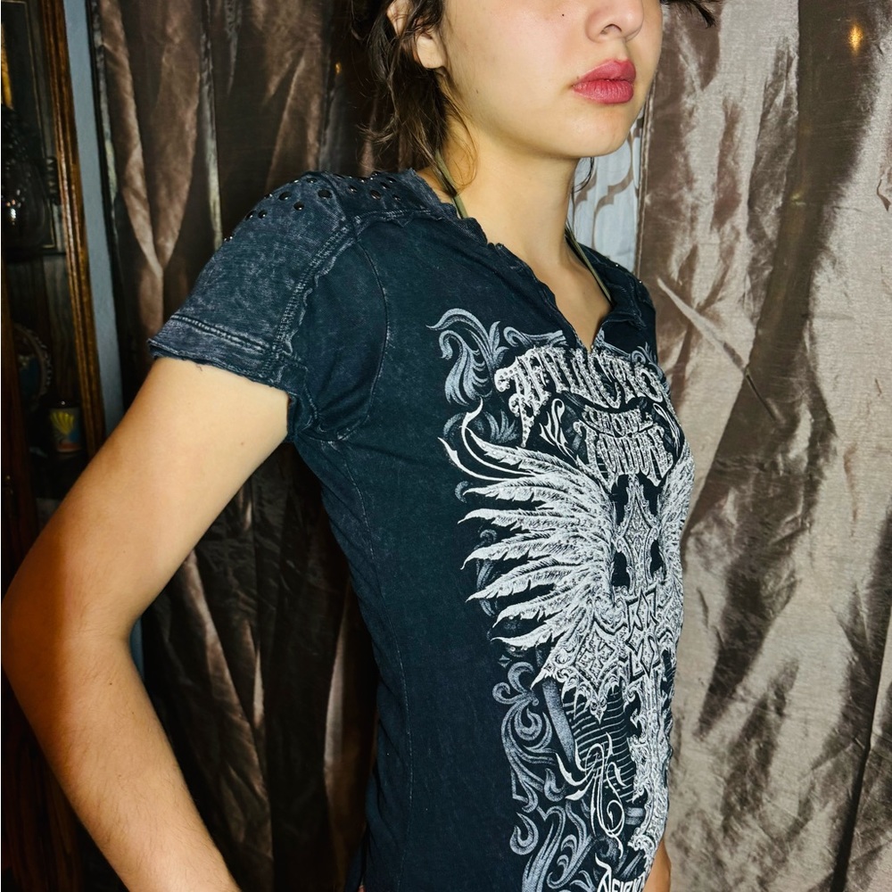 Affliction NWT WOMES TOP - Picture 5 of 14